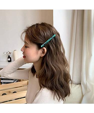 4-Pack Skinny French Hair Clips for Women - Tortoise Shell Style in Hot Pink Red Navy Blue Black & Caramel Green - Perfect for Thin & Thick Hair - Buy Online on GoSupps.com