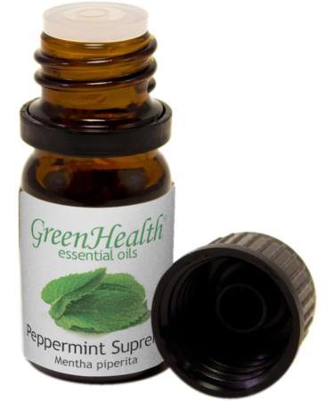Buy GreenHealth 5 ml Peppermint Supreme Essential Oil | 100% Pure & Uncut | International Shipping Available - Buy Online on GoSupps.com