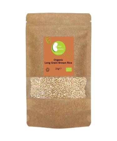 Organic Long Grain Brown Rice -Certified Organic- by Busy Beans Organic (1kg)