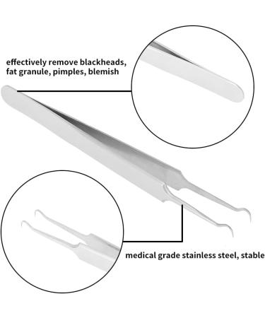 Stain Removal Tweezers & Blackhead Remover Tool | Stainless Steel Pore Cleaner for Perfect Skin - Buy Online on GoSupps.com