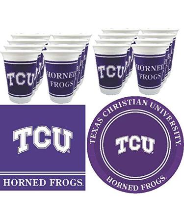 Westrick TCU Horned Frogs Party Supplies - 48 pieces (Serves 16)