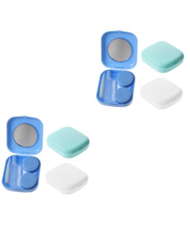 Healeeved 6 Sentions Contact lens container for contact lenses-holder suitcase kit eye organizer Travel contact lens holder Tool stand Miss color contact lenses invisible pp