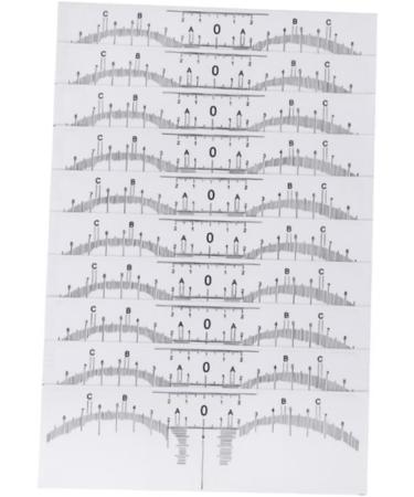 FOMIYES Scale Ruler 10pcs Set Eyebrow Stencil Makeup Gadgets Eyebrow Guide Measure Tool Template Disposable Eyebrow Tools - Buy Online on GoSupps.com
