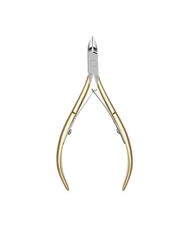 SJLS Stainless Steel Cuticle Nipper Professional Remover Scissors Finger Care Manicure Nail Clipper Dead Skin Tools Gold and Sliver (Color : Gold)