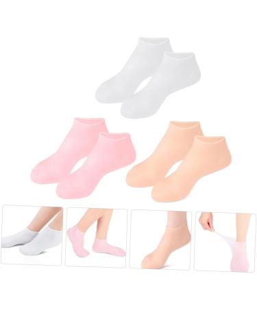 FRCOLOR 6 Pairs Gel Socks White Socks Lotion Socks Boat Socks Made of Gel Gel Socks Men Socks Elastic Gel Socks Socks for Heels Moisturising Sebs Women's Ripstop Socks - Buy Online on GoSupps.com