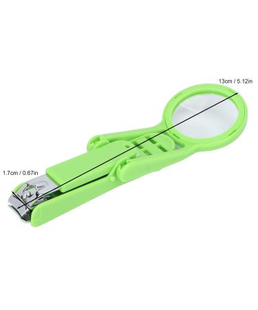 Senior-Friendly Nail Clipper with Magnifying Glass - Stainless Steel Adjustable Fingernail & Toenail Cutter (Green) - Perfect for Seniors & Babies - Buy Online on GoSupps.com