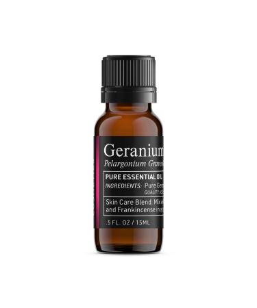 100% Pure Geranium Essential Oil - Batch Tested & Third Party Verified - Premium Quality You can Trust (0.5 Fl Oz)