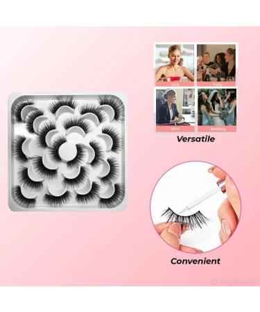 Buy 10 Pairs Silk False Eyelashes | Multi-Layered Natural Look | Soft & Comfortable | International Shipping Available - Buy Online on GoSupps.com