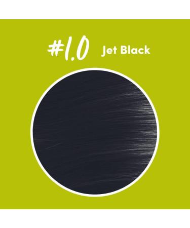 Oiamiga Jet Black Permanent Hair Dye Inclusive Hair Colour for All Hair Types Rapid Processing Made with Natural Ingredients Vegan and Cruelty Free 120ml - Buy Online on GoSupps.com