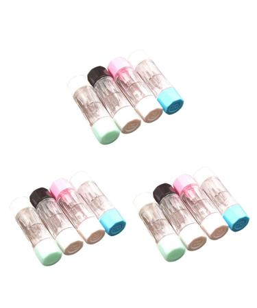 JECOMPRIS 12 STK lens container for left right eye container for contact lenses Mirror film Practical lensetui Practical lens box mirror box holder support box container as shown x 3 pieces mediumx3pcs