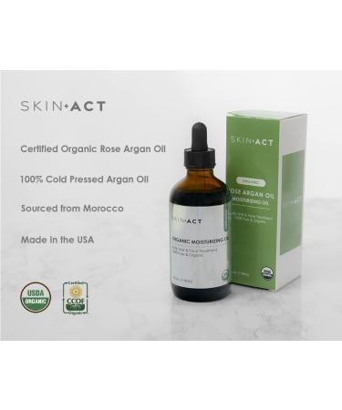 USDA Organic Argan Oil with Rose Oil - Instant Skin & Hair Moisturizer (4 OZ) | Best Hydrating Oil for All Skin Types - Buy Online on GoSupps.com