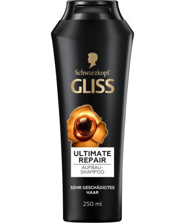 handle Gliss Shampoo Ultimate Repair 3 x 250 ml hair shampoo with liquid keratin and pearl extract keratin shampoo for severely damaged and dry hair 250 ml 3er Pack - Buy Online on GoSupps.com