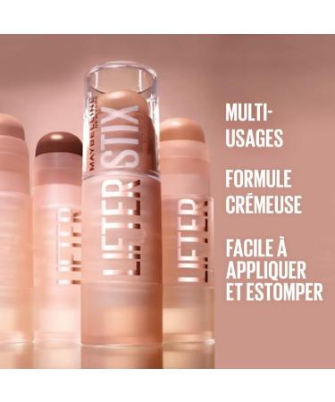 Maybelline New York - Stick Visage Multi-Usages - Look Naturel et Structur - Unifie et Illumine le Teint Sculpte le Visage Corrige les Imperfections - Lifter Stix - Teinte : 20 - Buy Online on GoSupps.com