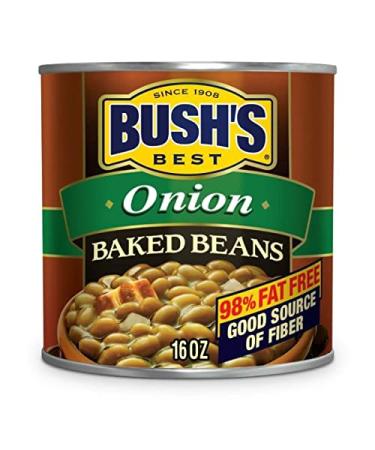Bush's Best Onion Baked Beans 16 oz - 12 Pack | Delicious Baked Beans with Onion Flavor - Buy Online on GoSupps.com