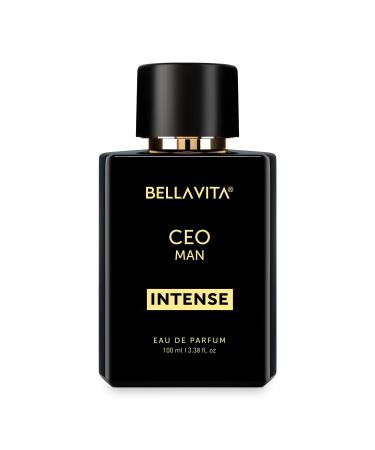 Bella.vitaa Luxury Ceo Men Intense Eau De Parfum Liquid Perfume With Bergamot Lavender & Orchid|Woody & Musky Long Lasting Edp Fragrance Scent 100 Ml
