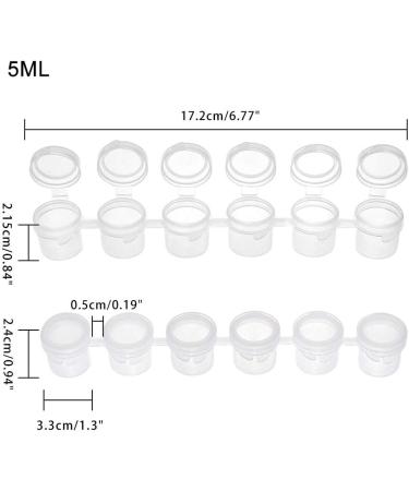 PandaHall 120 Pots 5ml Mini Empty Paint Pot Pod Strips - Arts and Crafts Plastic Storage Containers for Schools & Summer Camps - 0.17 Fl Oz (Pack of 1) - Buy Online on GoSupps.com