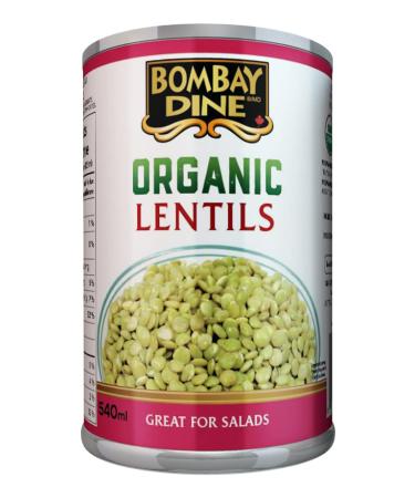 Bombay Dine Organic Green Lentils (12-Pack) 12 x 540ml