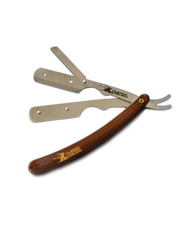 Buy CS-101 Brown Stainless Steel Barber Straight Edge Razor + 15 Astra Blades | Professional Shaving Tool for Smooth Finish - Buy Online on GoSupps.com
