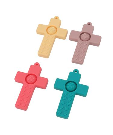 4Pcs Silicone Baby Teether Toy - Infant Teething Relief for Sore Gums | Chew Toys for Comfort - Buy Online on GoSupps.com