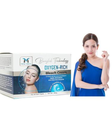 MACARIA Oxygen Rich Bleach Face Cream For Women Dark Spots Ammonia Free 300 Grams