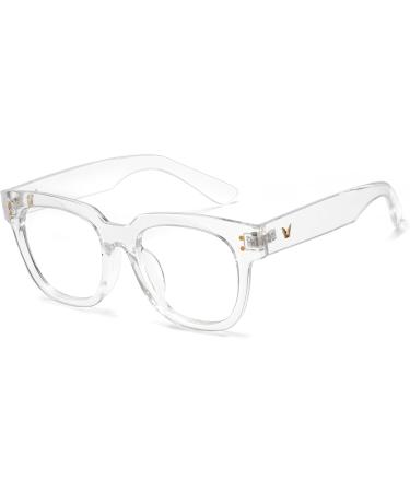 Buy Cyxus Blue Light Blocking Glasses - Square Chic Preppy MultiColor Frame for Women & Men - Clear 8153-1 | International Shipping Available - Buy Online on GoSupps.com