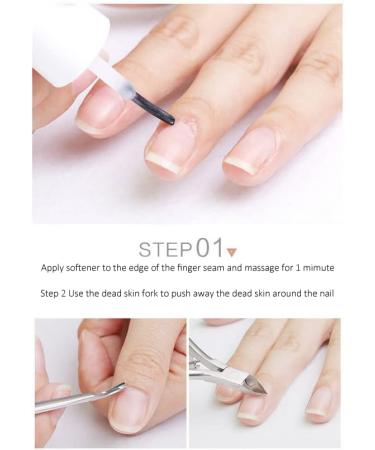Stainless Nail Cuticle Pusher Trimmer Nipper Cutter Remover Hangnail Nails Cleaner Dead Skin Callus Removal Fork Clipper Nail Art Manicure Tool - Buy Online on GoSupps.com