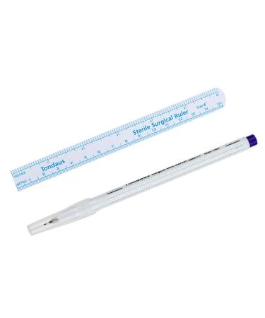 Tiuimk AJQC Medical Microblading Eyebrow Pen with Measuring Lines and Fixing Eyebrow Pen - Non-Toxic and Easy to Use