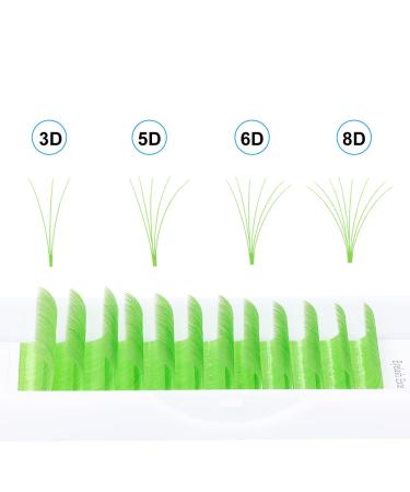 Light Green Easy Fan Volume Lashes 14-20mm | 0.07mm Thickness | Self Fanning 4D-10D Extensions - Buy Online on GoSupps.com