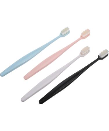 Iwowhero Portable Silk Toothbrush Set - 4 Soft Bristle Travel Toothbrushes for Sensitive Gums & Toddlers - Charcoal Absorption - Buy Online on GoSupps.com