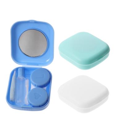 Gatuida 3 sentences contact lens container contact lenses case contact lens box holder for eye lens boxes contact holder frosted suite make-up mirror case bracket Fr ulein pp