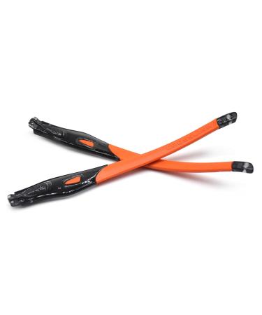 HKUCO Rubber Replacement Transparent Black Frame Legs For Oakley Crosslink Sweep / Switch Eyeglass Frame Orange