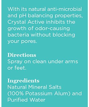 Crystal Deodorant Spray Natural Long Lasting Thai Crystal Spray Deodorant No Aluminum Chlorohydrate or Chemicals Unscented Odorless Spray Deodorant for Women and Men 125 ml 4.2 Fl Oz (2-Pack) 4.25 Fl Oz (Pack of 2) Odorless - Buy Online on GoSupps.com