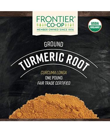 Frontier Co-op Organic Fair Trade Ground Turmeric Root 1lb - Pure and Premium Quality - Buy Online on GoSupps.com