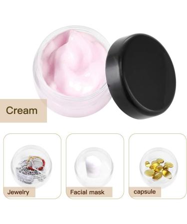 Toureal 15ml Black Cream Can Containers (20 Pieces) - Empty Cosmetic Socket Plastic Pots with Lids for Skincare & Makeup - Buy Online on GoSupps.com