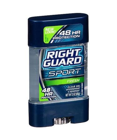Right Guard Sport Antiperspirant and Deodorant Clear Gel Fresh 3 Ounce (Pack of 4) Fresh 3 Ounce (Pack of 4)