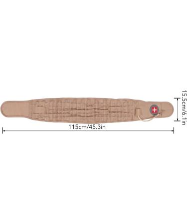 Decompression Back Belt - Lumbar Spine Support for Lower Back Pain Relief | Traction Device for Men & Women (Khaki) - Buy Online on GoSupps.com