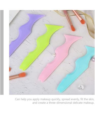 CALLARON Silicone Beauty Ruler Brow Shape Tape Eyelash Aid Tool Girl Supplies Eyeliner High Capacity Travel Violet - Buy Online on GoSupps.com