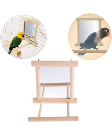 Hanging Bird Mirror Swing Toy - Interactive Play for Small Parrots & Birds - 2PCS - Buy Online on GoSupps.com
