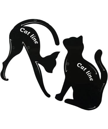 DRESSOOS Stencils 2pcs Plate Smoky Shadow Professional Shape Liner Pvc Eyeshadow Matte Eye Multifunction Guide Cat Eye Stencil - Buy Online on GoSupps.com