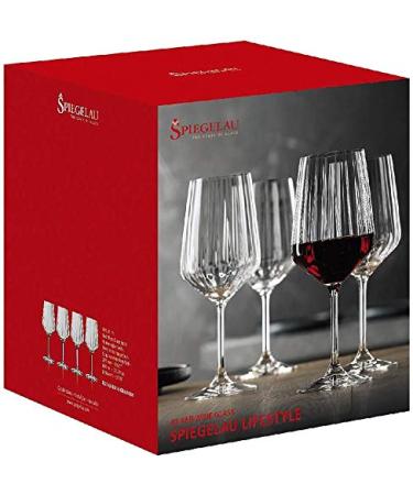 EKM Living Spiegelau 445/01 LifeStyle 4450171 Set of 4 Red Wine Glasses and 1 Trinitae Personal Care Product