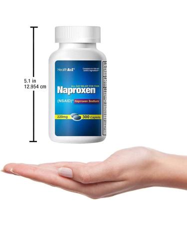 HealthA2Z Naproxen Sodium 220mg (NSAID) 300 Count - Fast Pain Relief and Fever Reducer - Buy Online on GoSupps.com