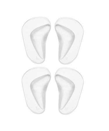 Orthotic Arch Support  2 Pairs/Set Orthotic Silicone Feet Foot Arch Support Cushion Shoe Insoles Pads for Foot Pain Relief(Clear)