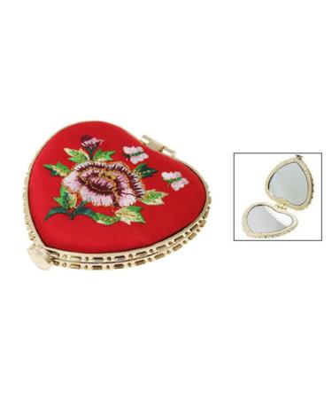 FOMIYES Mini Heart Pocket Makeup Mirror - 2-Sided Travel Mirror for Women & Girls in Red - Buy Online on GoSupps.com