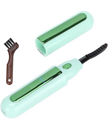 Heated Eyelash Curler Electric Heating Lash Curler Mini Portable Makeup Electric Curling Fast Anti Burn Long Lasting USB Rechargeable with Built in Comb for Women (Green) - Buy Online on GoSupps.com