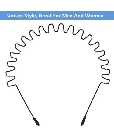 bodbop XINGZHE Metal Hair Bands 2 PCS Black - Unisex Sports Headband with Elastic Non Slip Design - Buy Online on GoSupps.com