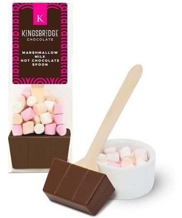 Kingsbridge Hot Chocolate Spoons - Belgian Milk Choc & Marshmallows 10 Pack | Wooden Stirrer & Sweet Treats | Perfect Gift for Birthdays & Special Occasions - Buy Online on GoSupps.com