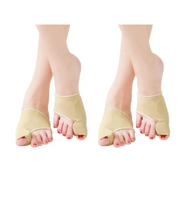 2PCs toe separator hallux valgus corrector toes spacer protector hammer corrector splitter nail polish protector pedicure deliveries (color: daily use 4 PCs)