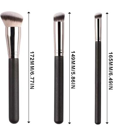 WeddHuis 3 Pieces Professional Make Up Contouring Brushes Concealer Brush with Soft Synthetic Fiber for Applying Liquid Foundation Polishing Blending Makeup on the Face - Buy Online on GoSupps.com