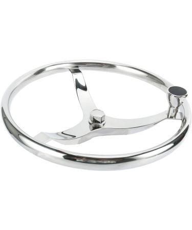 Amarine-made Stainless Steel Boat Steering Wheel 15-1/2 Dia with Turning Knob & 1/2-20 Nut - Ideal for Teleflex Cable Helm - Buy Online on GoSupps.com