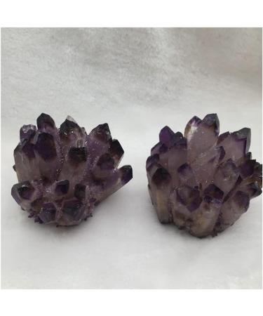 Natural Crystal Cluster Amethyst Specimen Purple Quartz Reiki Stone Raw Crystal Home Decor Household yuebang 350-450g - Buy Online on GoSupps.com